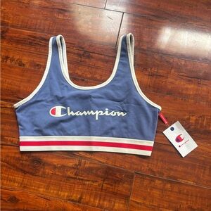 Champion Blue Sports Bra with Red & White Trim XXL adjustable
